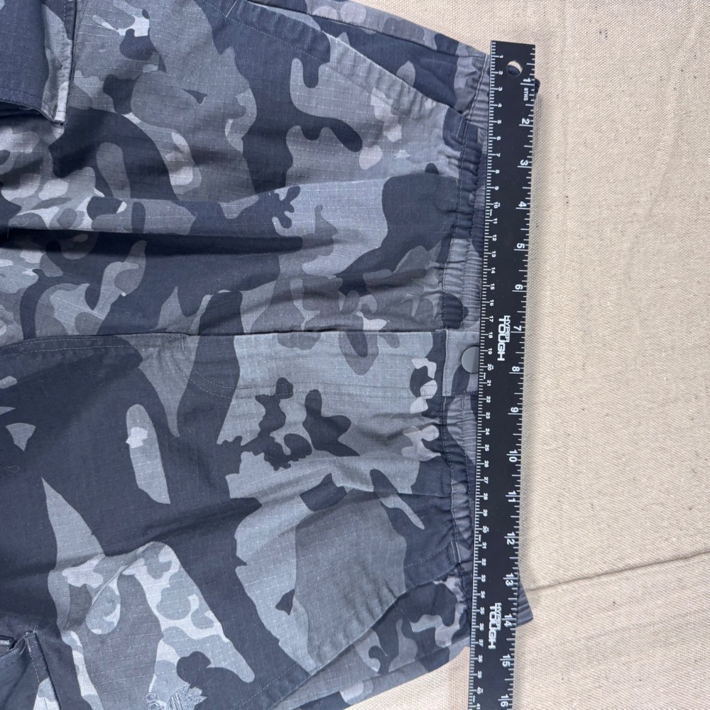 Adidas Cargo Pants Mens Medium Grey Black Camo Good Ripstop IK3535 Trefoil - Picture 10 of 13